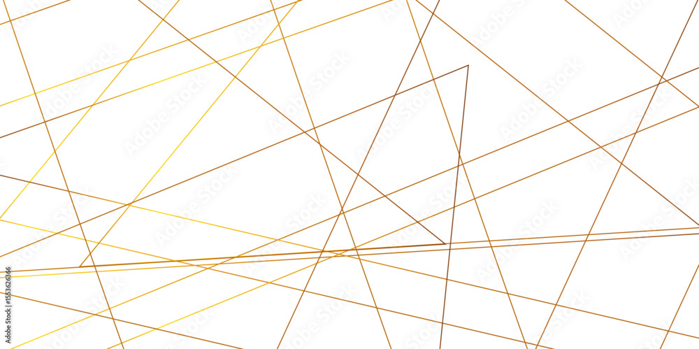 Obraz premium Abstract luxury seamless premium shiny golden random chaotic square and triangle lines on transparent background. Vector, illustration