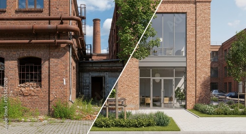 Transformation of a historic brick building into modern urban space