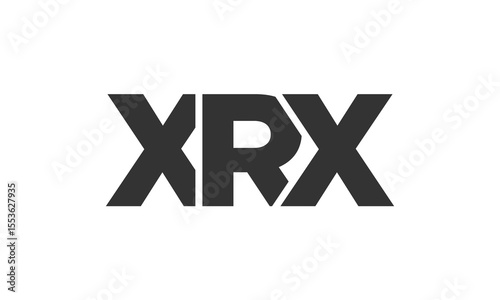 XRX logo design template with strong and modern bold text. Initial based vector logotype featuring simple and minimal typography. Trendy company identity.