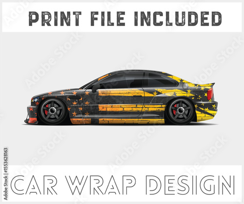 Print File Included Car Wrap Design Custom car