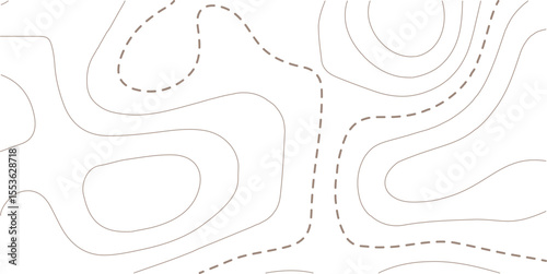 Contour topographic map. Geographic grid map background. Black lines on white background. Vector illustration.