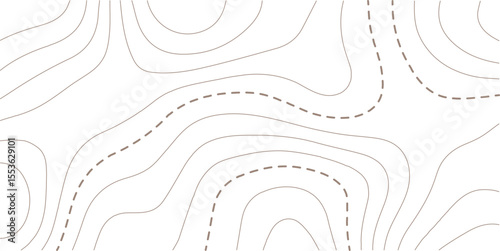 Contour topographic map. Geographic grid map background. Black lines on white background. Vector illustration.
