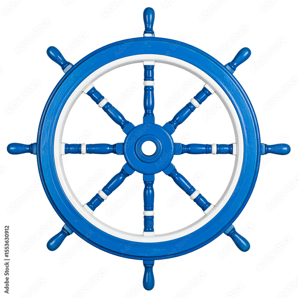 Obraz premium Colorful ship's wheel showcasing nautical design.