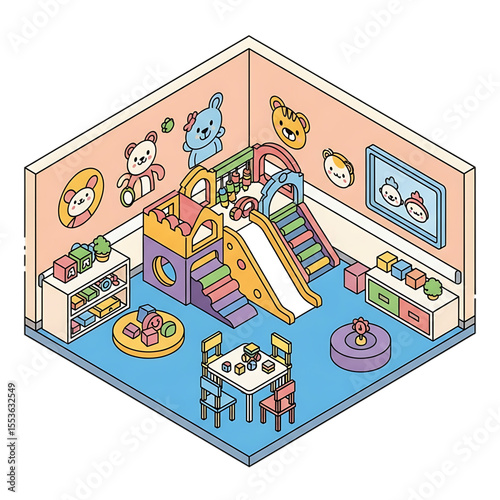 Pediatric playroom icon for child-friendly healthcare facilities.