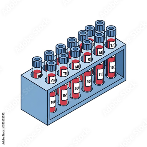 Vaccine vials icon for immunization or medical supply.