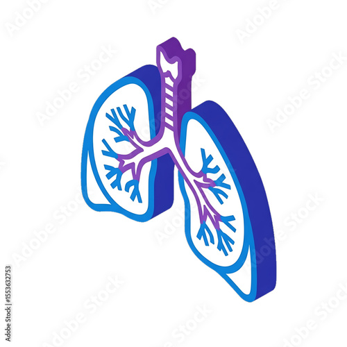 Lungs icon showing airways for respiratory health.