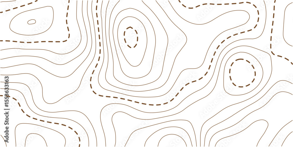 Fototapeta premium Abstract topo contour map on white background, Topographic map Topographic contour lines map seamless pattern. Geographic mountain relief diagram line wave carve pattern