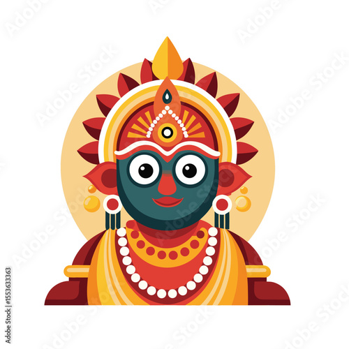 The Lord Jagannath Symbol Stock Illustrations