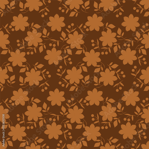 vintage floral seamless pattern. Rich with nostalgia and classic elegance, this pattern evokes the charm of a bygone era for print and textile