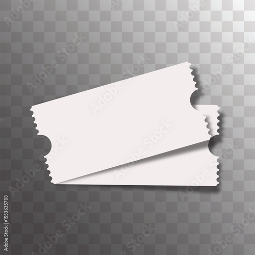Blank Ticket Template Editable Coupon or Event Pass Design