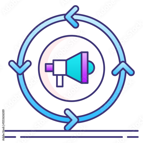 Remarketing Icon – Minimalist Vector Symbol for Retargeting Campaigns, Conversion Boost, and Digital Advertising

