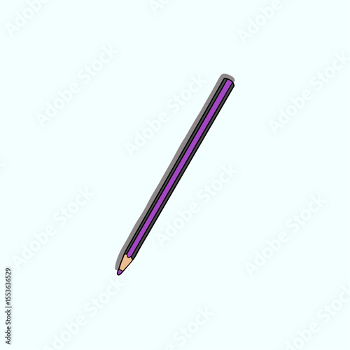 Color Pencil icon logo flat vector design