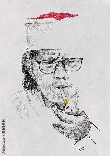 Smoking Religious Figure