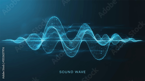Sonic Resonance: An abstract depiction of a vibrant blue sound wave, meticulously crafted to visualize the subtle nuances of sound in a visual and technological context.