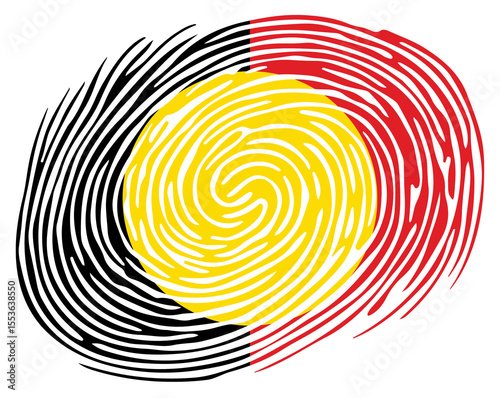 Obraz na płótnie Australian Aboriginal flag colorful fingerprint vector