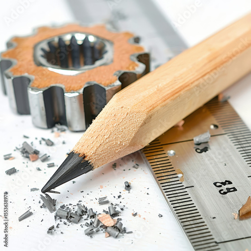pencil and sharpener