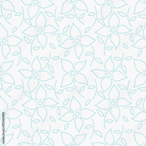 Tropical flower pattern seamless, silhouette of blooming, hand drawn botanical, Floral leaf for spring and Summer time, natural ornaments for textile, fabric, wallpaper, background design.
