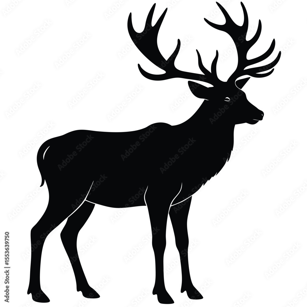 Fototapeta premium Elk Silhouette