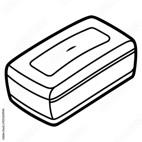 Minimal Bar Soap Outline Vector