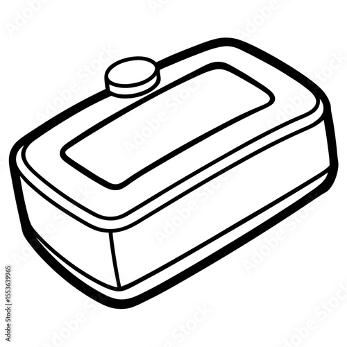 Minimal Bar Soap Outline Vector