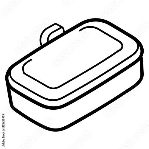 Minimal Bar Soap Outline Vector