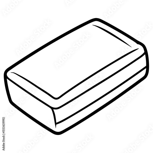 Minimal Bar Soap Outline Vector