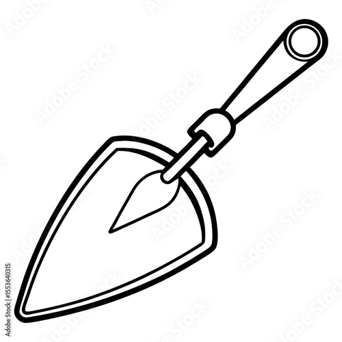 Construction Tool Power Trowel Outline Vector