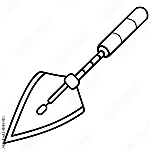 Construction Tool Power Trowel Outline Vector