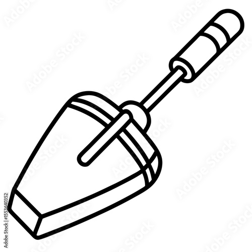 Construction Tool Power Trowel Outline Vector