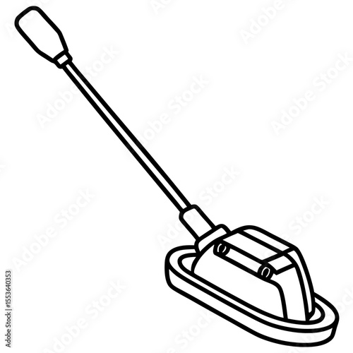 Construction Tool Power Trowel Outline Vector