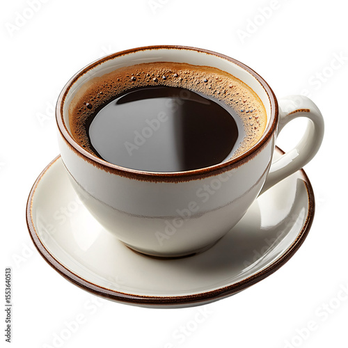 Cup of coffee isolated on transparent background