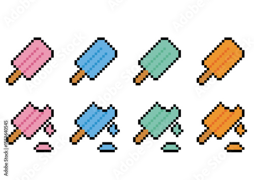 ドット絵のアイスキャンデー2