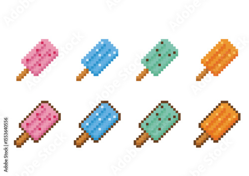 ドット絵のアイスキャンデー1