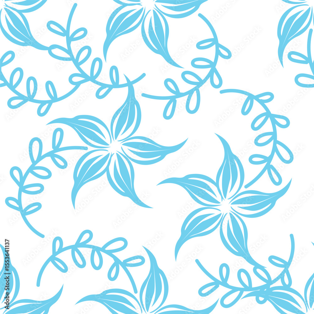 Fototapeta premium Seamless floral pattern, vintage background