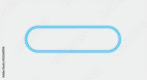 Neon Blue Oval Shape Border.