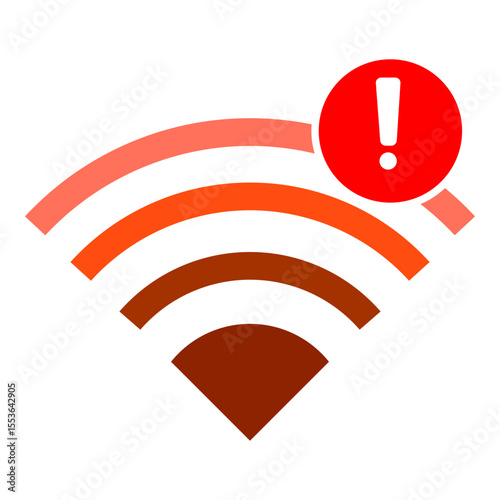 Flat minimalist icon representing no WiFi connection or unavailable wireless network, shown in outline style. Vector EPS 10 format ideal for user interface, app notifications, and connectivity error s