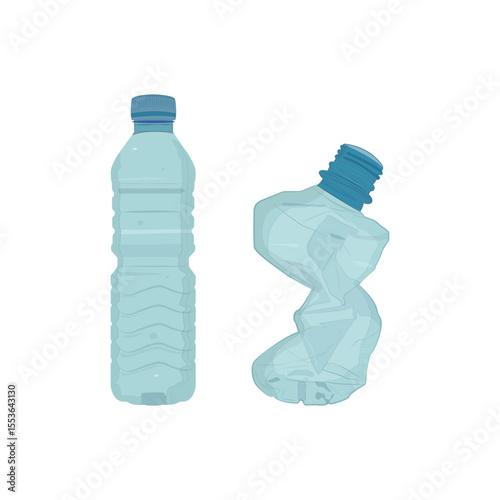 Plastic Bottle Icon Vector Design.