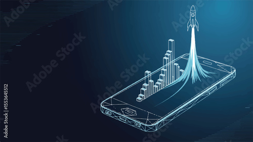 Mobile App Growth Rocket Launch & Rising Charts