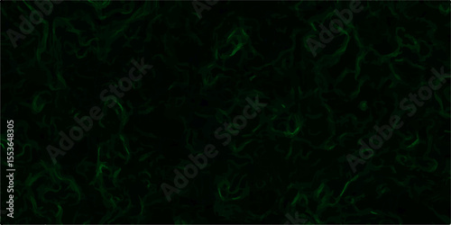 Abstract dark texture with intricate, swirling green lines with cloudy, organic pattern. Black, with neon green filaments to glow faintly. Sense of energy, mystery, and fluidity, smoke trails, cosmic 