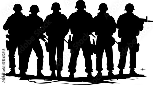 American soldiers, military, army, marching, vector bundle