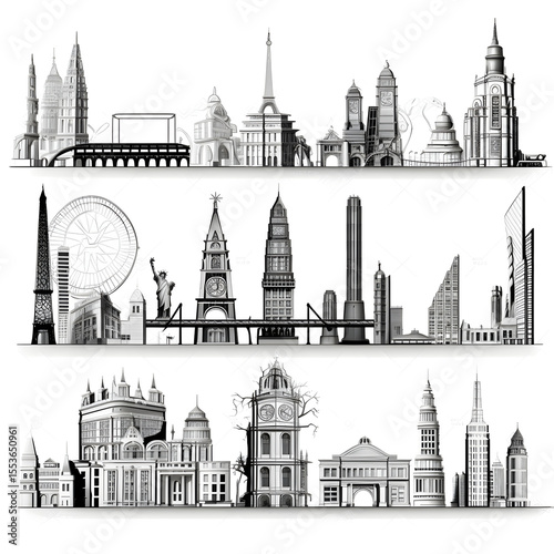 Classic architecture collection with ornate facades and historical styles.