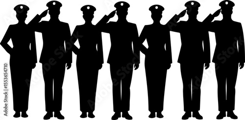 American soldiers, military, army, marching, vector bundle