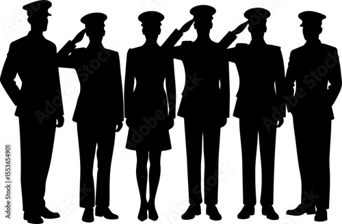 American soldiers, military, army, marching, vector bundle