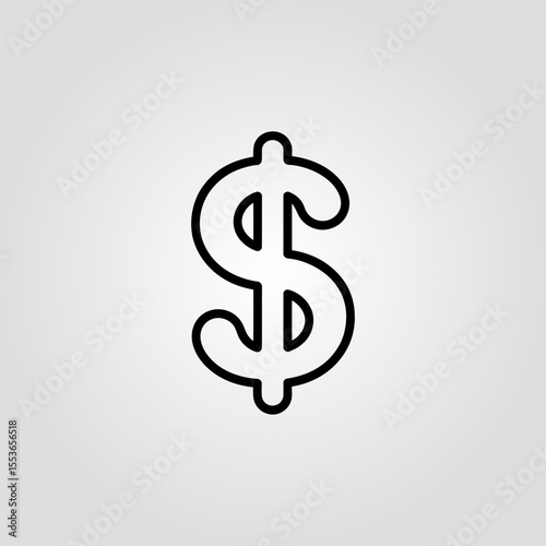 Dollar icon vector illustration, US dollar sign symbol, USD icon