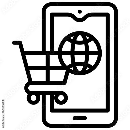 Mobile Shopping Icon