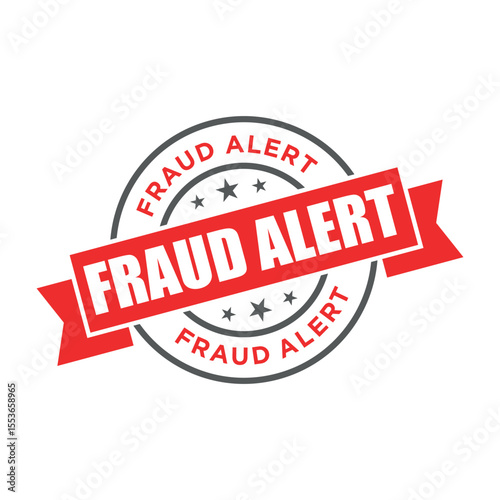 Fraud Alert Letter Rubber Stamp Vector Template