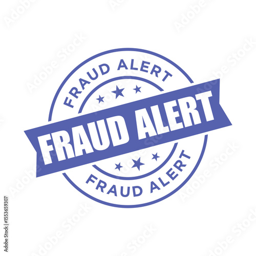 Fraud Alert Letter Rubber Stamp Vector Template