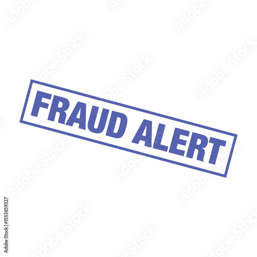 Fraud Alert Letter Rubber Stamp Vector Template
