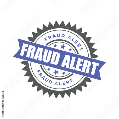 Fraud Alert Letter Rubber Stamp Vector Template