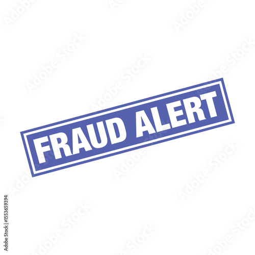 Fraud Alert Letter Rubber Stamp Vector Template